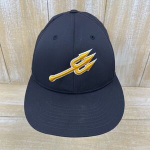 Richardson PTS30 Flex-Fit S/M Baseball Cap Navy w/ Gold Pitch Fork Embroidered